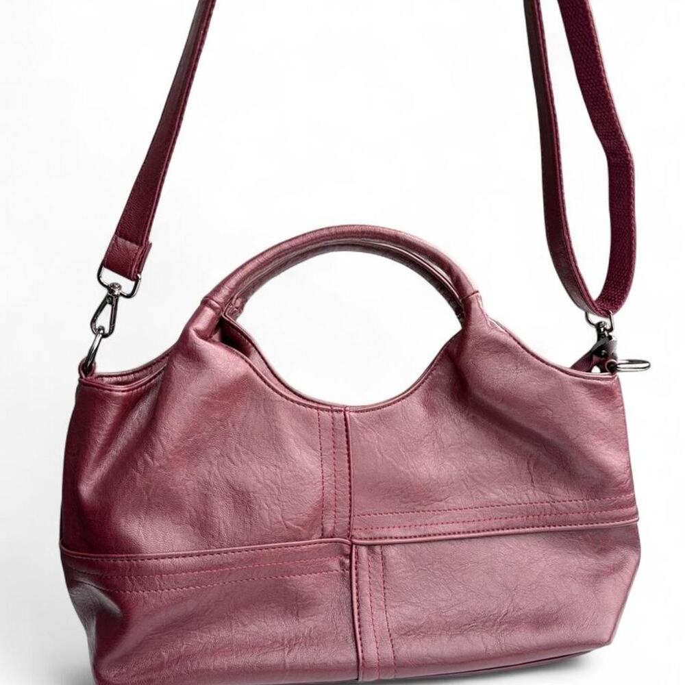 Burgundy Crossbody Versatile Purse Shoulder Tote Bag
